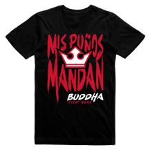 T-shirt Buddha My Fists Rule - nera