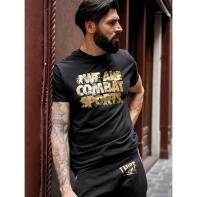 T-shirt Leone manica corta Oro nera