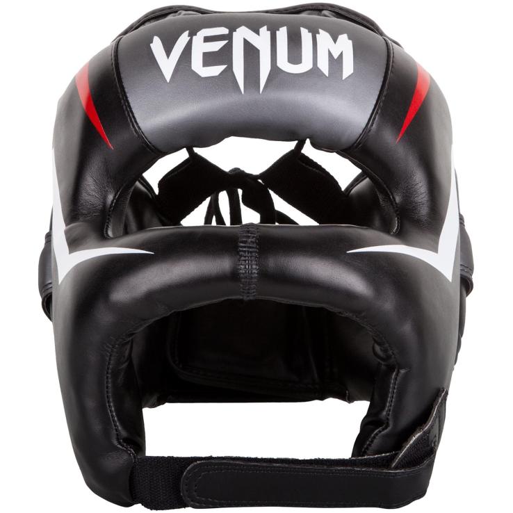 Casco da boxe Venum Elite Iron nero/bianco/rosso