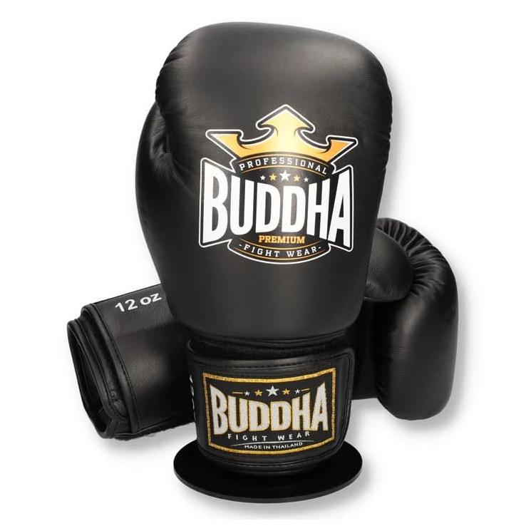 Guantoni da boxe Buddha Thailandia edizione in pelle - neri