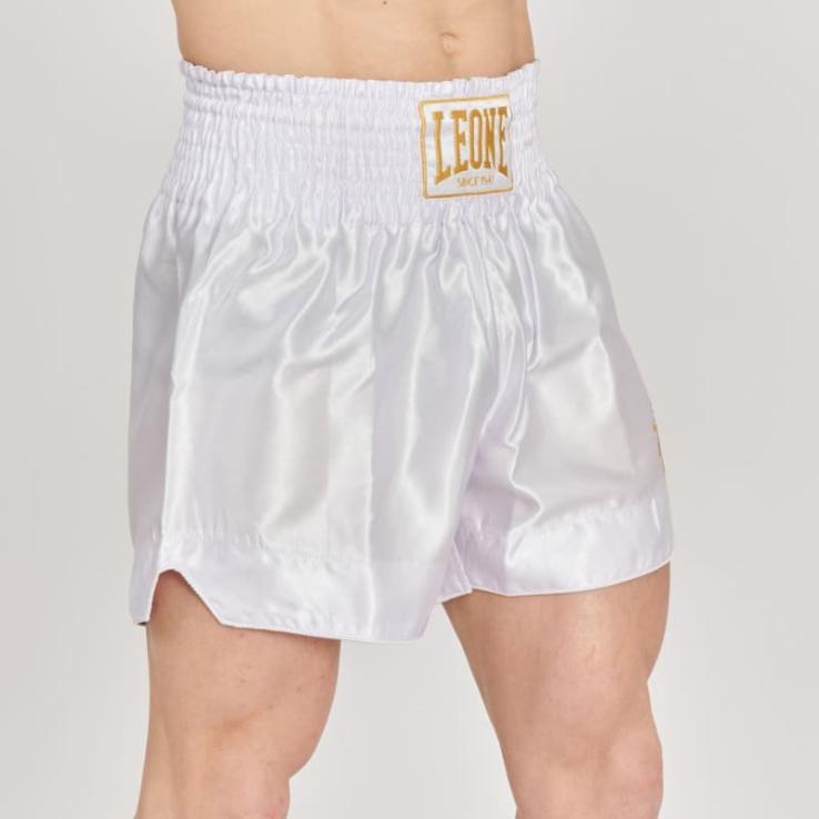 Pantaloncini Muay Thai Leone Basic 2 - bianchi