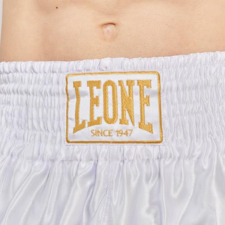 Pantaloni Muay Thai Leone Basic 2 - bianchi