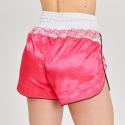Pantaloncini Muay Thai Leone Haka - rosa / bianco