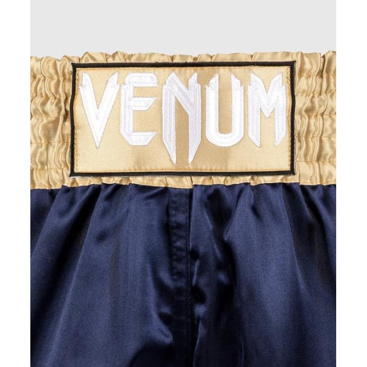 Pantaloni Muay Thai Venum Classic Blu scuro/Oro